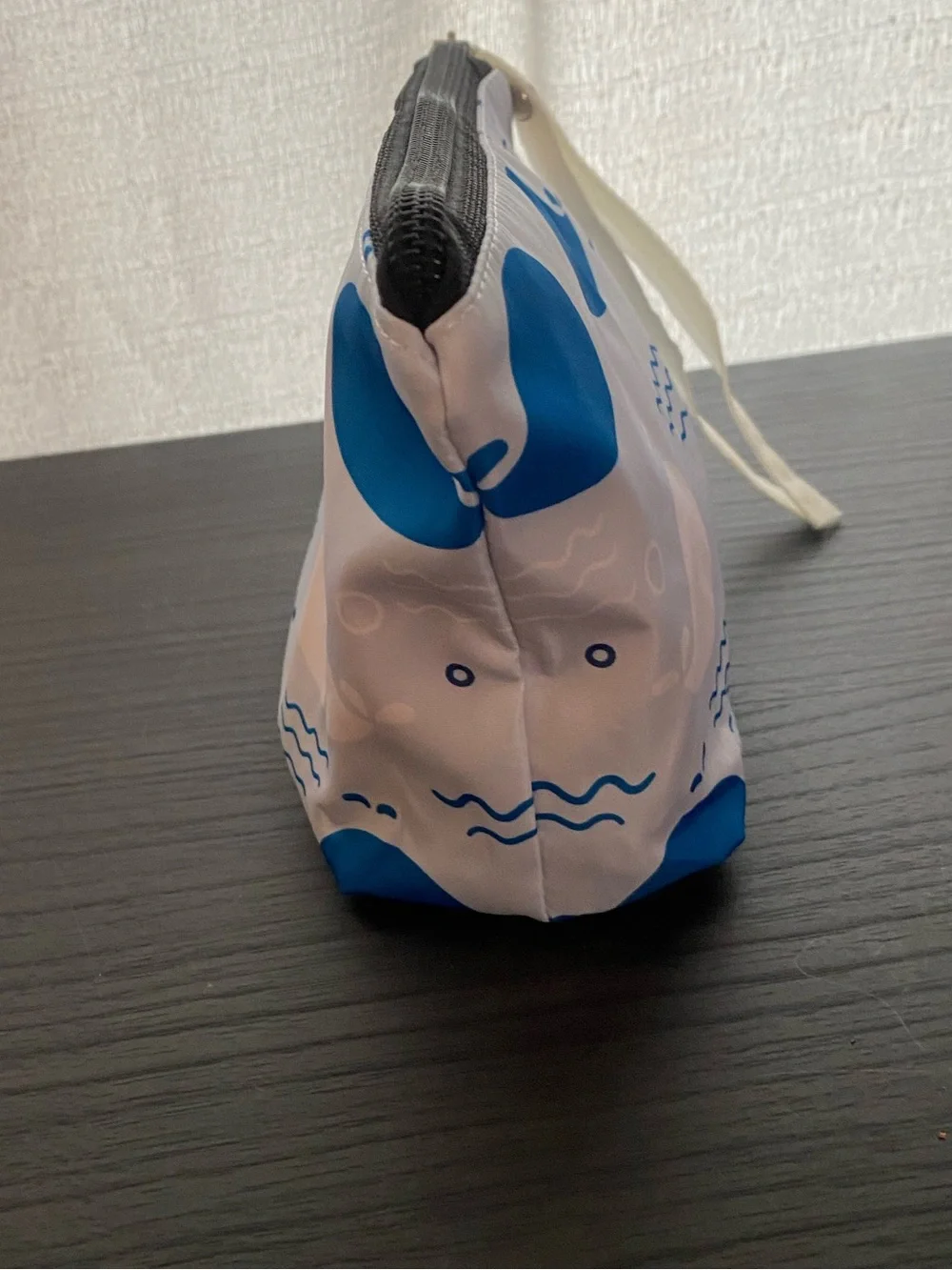 Whale Print Zippered Makeup Pouch Cosmetic Toiletry Travel Bag